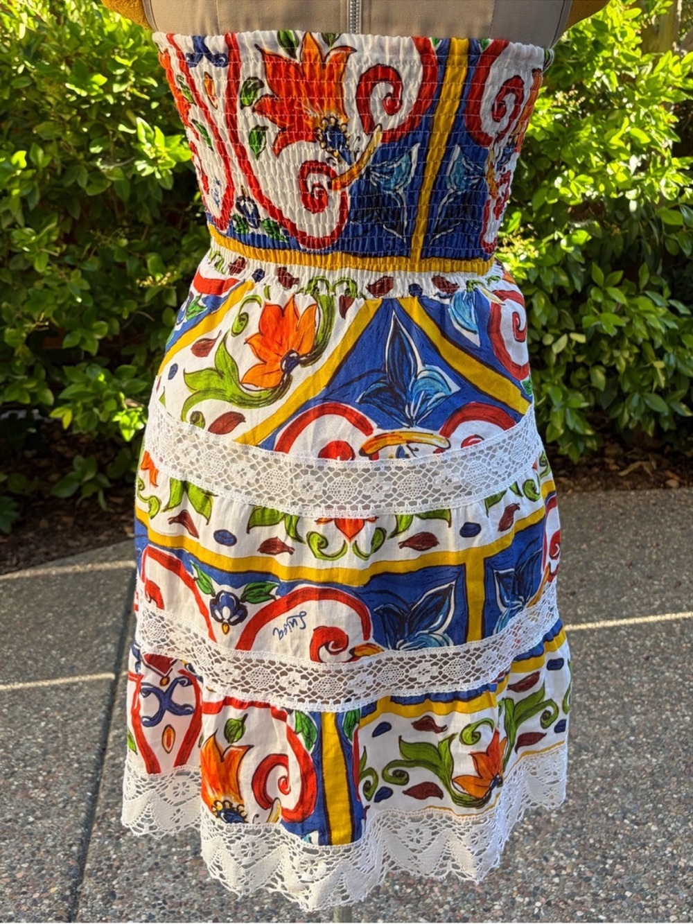 Luisa Positano Linen Mini Dress
